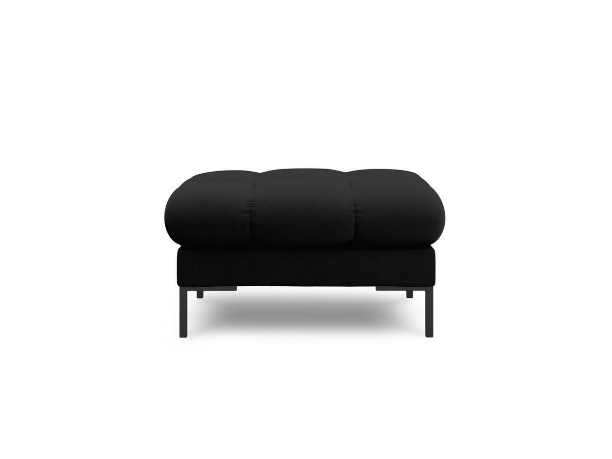 POUF Mamaia aus strukturiertem Stoff schwarz - Schwarz, Textil (60/41/60cm) - Micadoni