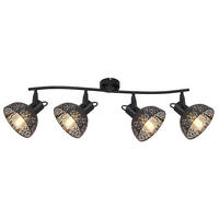 DECKENLEUCHTE PANTALLA Metall Schwarz - Schwarz, Metall (87/28.5/21.5cm) - Globo Lighting