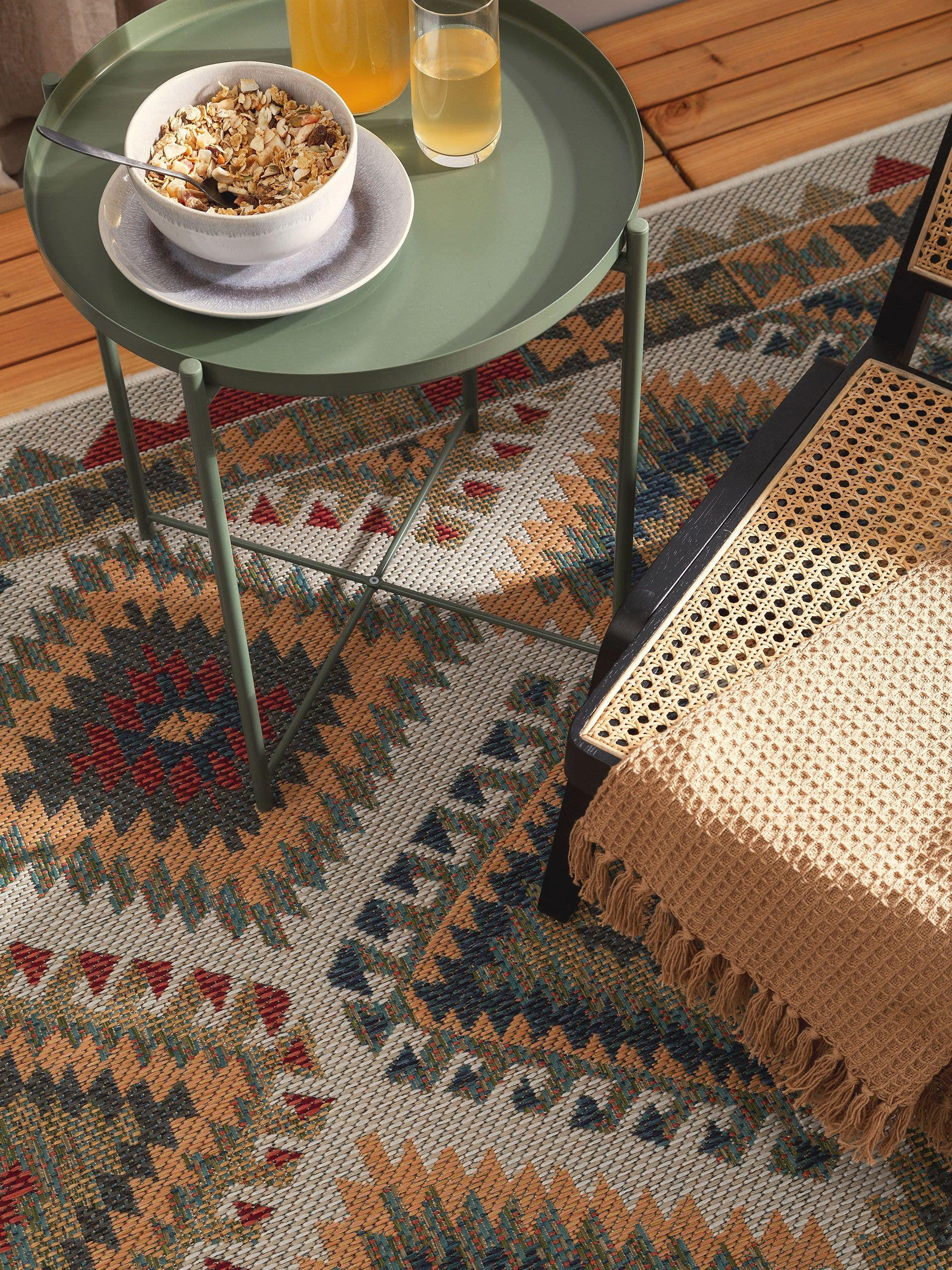 Thumbnail - benuta Nest Outdoorteppich, Mehrfarbig, Textil, Rechteckig, 200x290 cm, Oeko-Tex® Standard 100, wasserabweisend, Teppich...