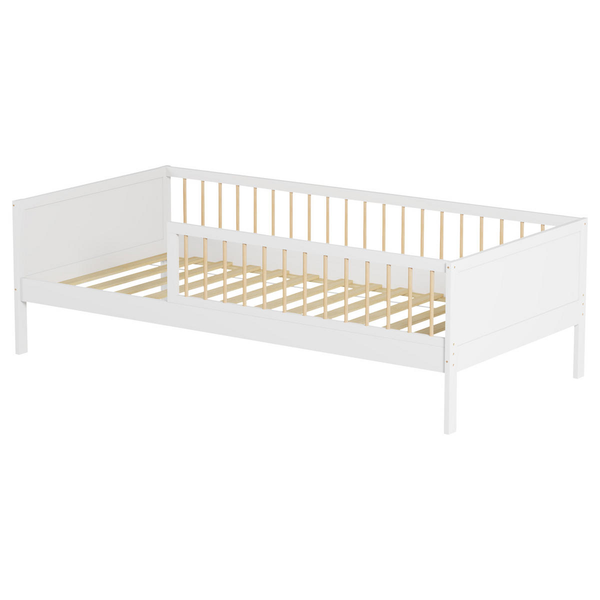KINDERBETT 190x90cm weiß ADAM - Weiß, Holz (195cm) - Happy Garden
