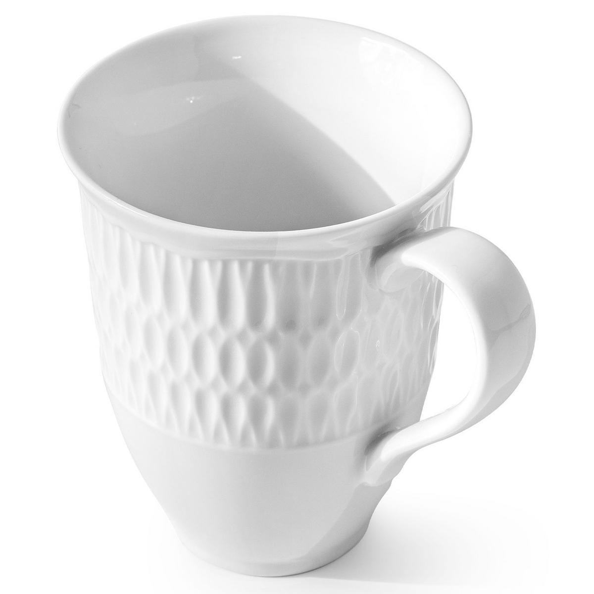 BECHER-SET CMIELOW SOFIA 6-tlg aus Porzellan - Weiß, Keramik (0.3L) - KONSIMO®