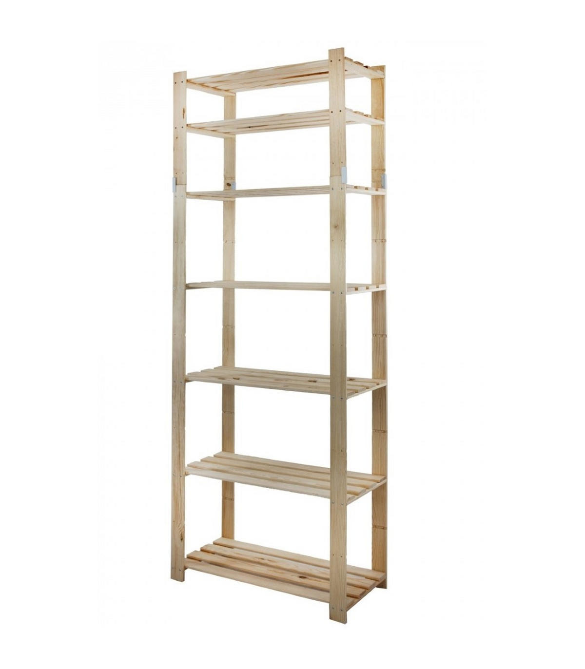 HOLZREGAL PINEPEAK 220x80x38cm 7 Fachboden 1,2cm dickes Kiefernholz Natur - Naturfarben, Holz (80/220/38cm) - PROREGAL
