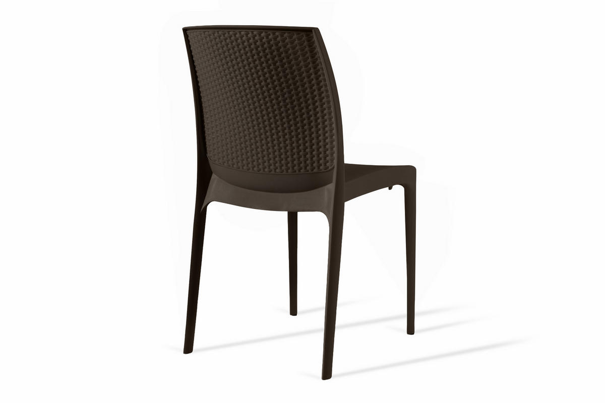 GARTENSTUHL RANTU 4-tlg, Braun - Braun, Kunststoff (45/84/55cm) - KONSIMO®