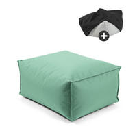 OUTDOOR POUF mit Schutzhülle Der Ruhestifter - Mintgrün, Textil (60/25/45cm) - Mokebo