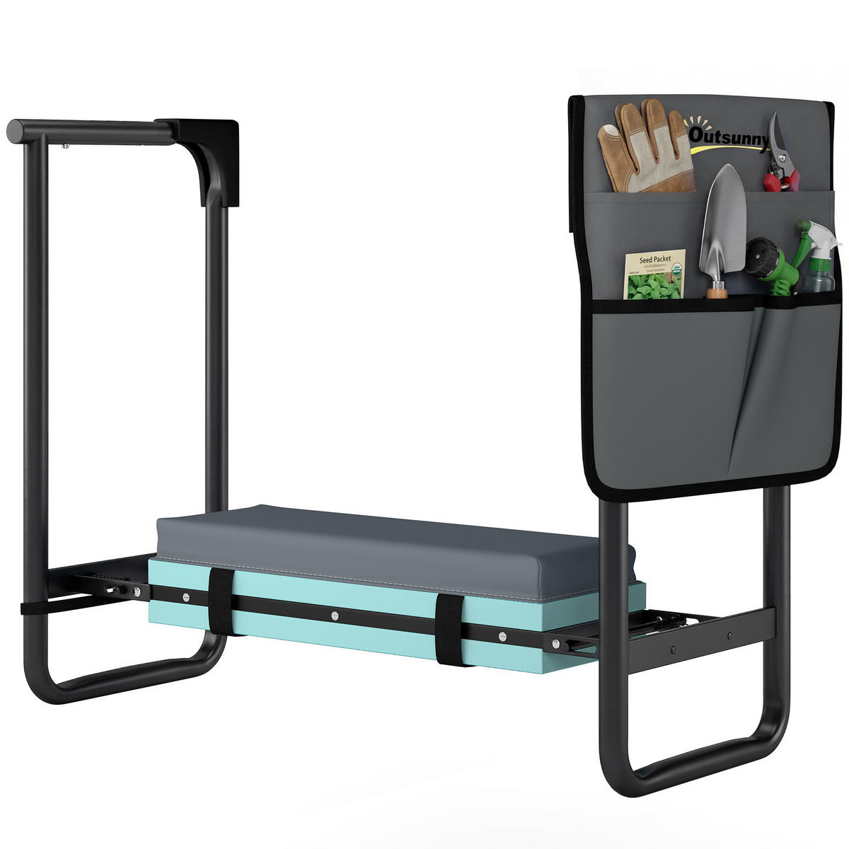 KNIEBANK 2-in-1 DE-13890 Dunkelgrau - Dunkelgrau, Metall (29/50/60.5cm) - ComfortXL