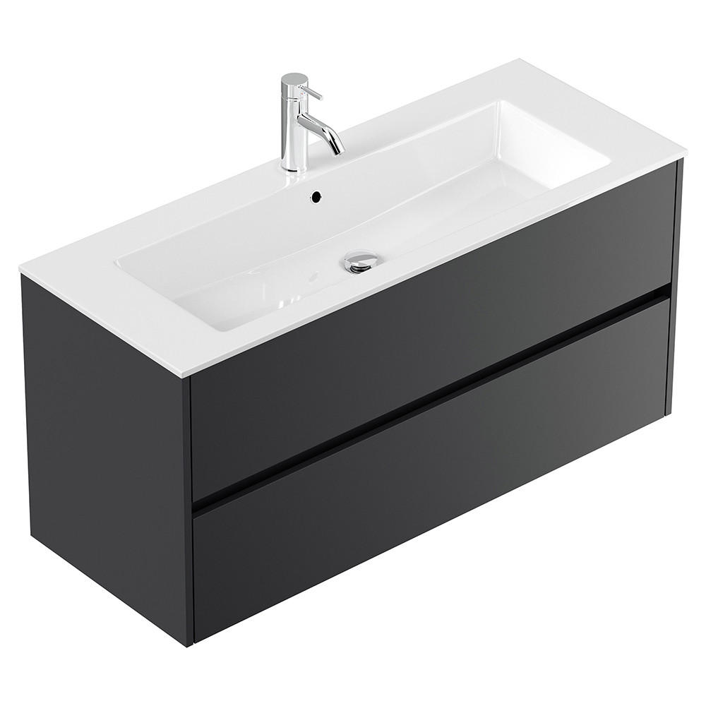 WASCHTISCH Livigno-02 - Grau, Holzwerkstoff (120/59/47cm) - Lomado
