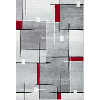 TEPPICH Niederflor Patchwork THUR Polypropylen Grau 80 x 140 cm - Grau, Textil (240/330cm) - KADIMA DESIGN