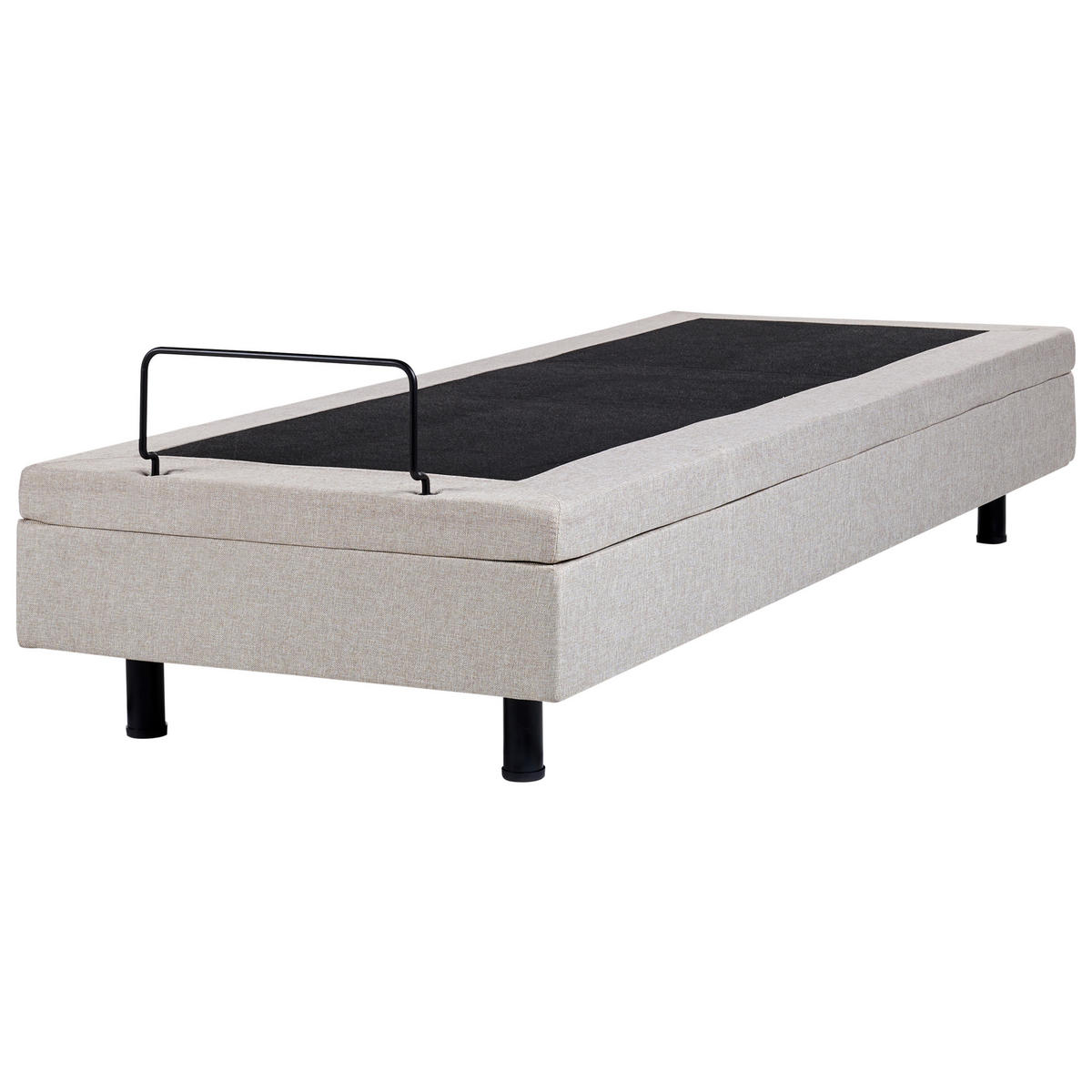 VERSTELLBARES-BETT 90/200 cm Beige Duke - Beige/Schwarz, Textil (90/200cm) - Beliani