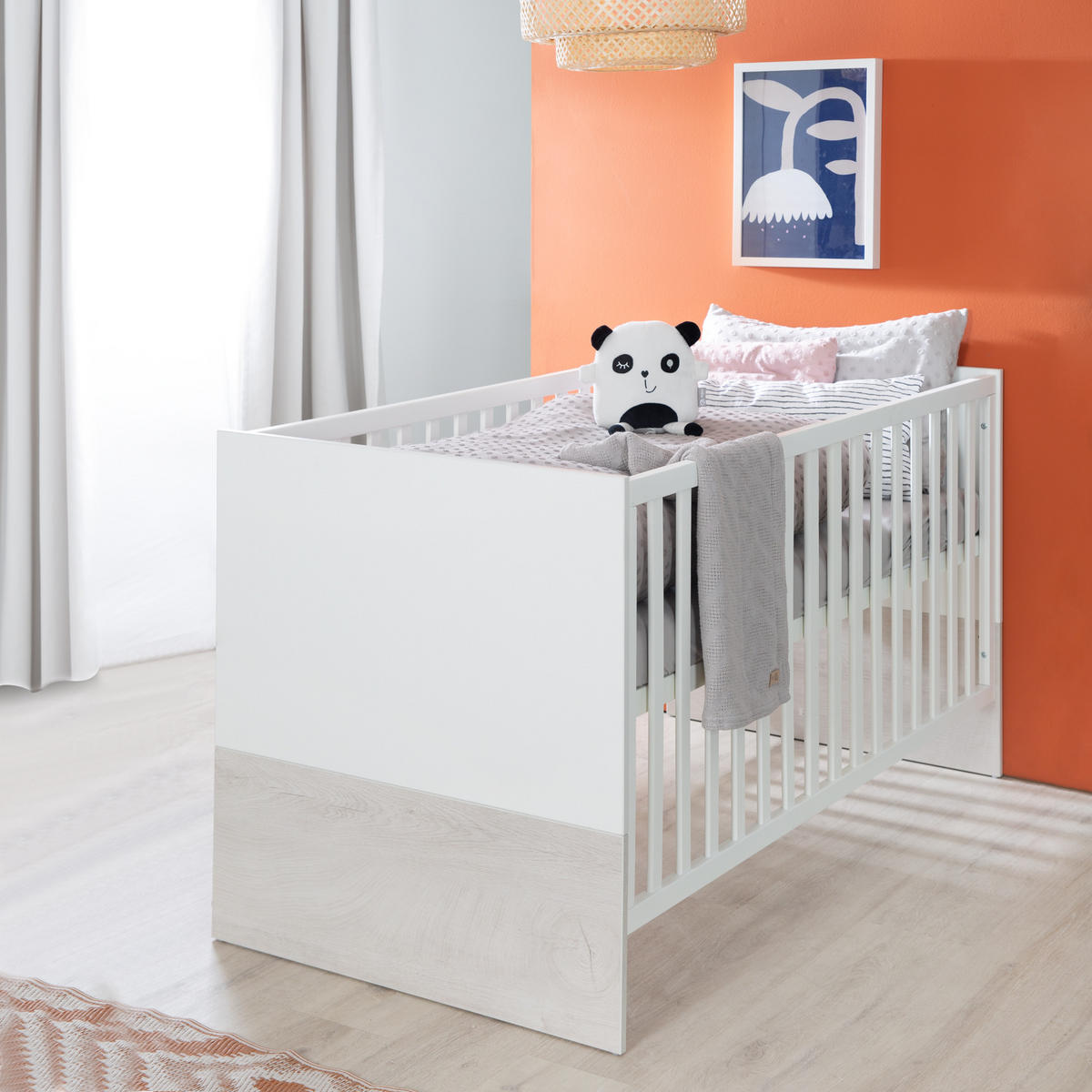BABYBETT Julia 70 x 140 cm - Weiß, Holzwerkstoff (70/140cm) - Roba