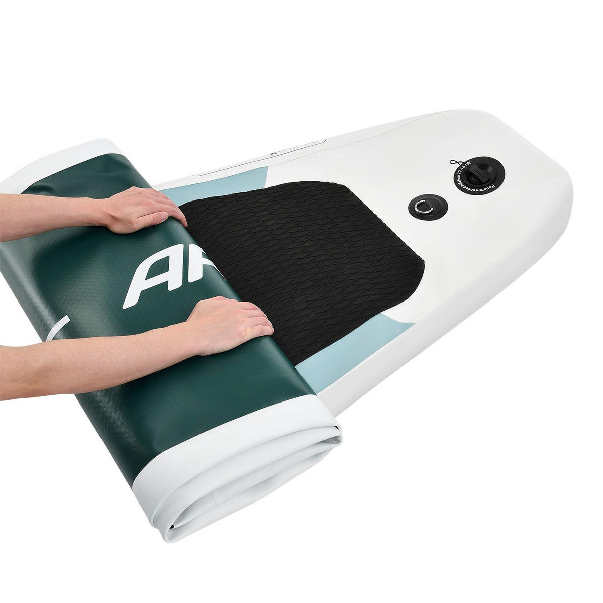 STAND UP Paddle Board Blue Wave aufblasbar mit Tasche & Zubehör - Grün, Kunststoff (320/76.5/15cm) - Artsport