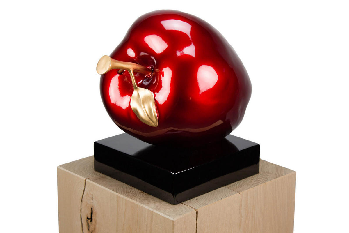 SKULPTUR Rot 32/31 cm - Rot, Stein (3/31/24cm) - KUNSTLOFT