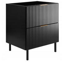 WASCHBECKUNTERSCHRANK FLOW Schwarz matt 60/57/46 cm - Schwarz, Holzwerkstoff (60/57/46cm) - Rodan