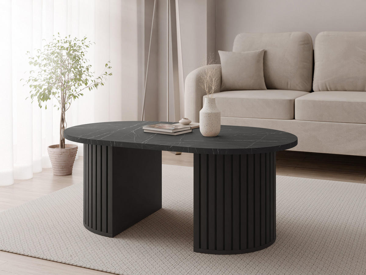 COUCHTISCH Wotkon - Schwarz, Holzwerkstoff (65/110/43cm) - MIRJAN24