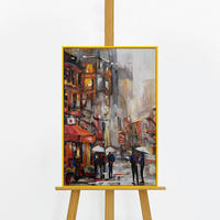 GEMÄLDE Städtische Atmosphäre Schattenfugenrahmen Gelb 60x40 cm - Gelb, Holz (60/40cm) - YS-art gallery