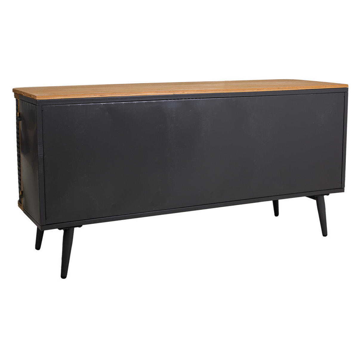 SIDEBOARD aus Metall und Holz, 3 Türen, 118x38x58 cm - Multicolor, Naturmaterialien (118/59/38cm) - Wanderlust