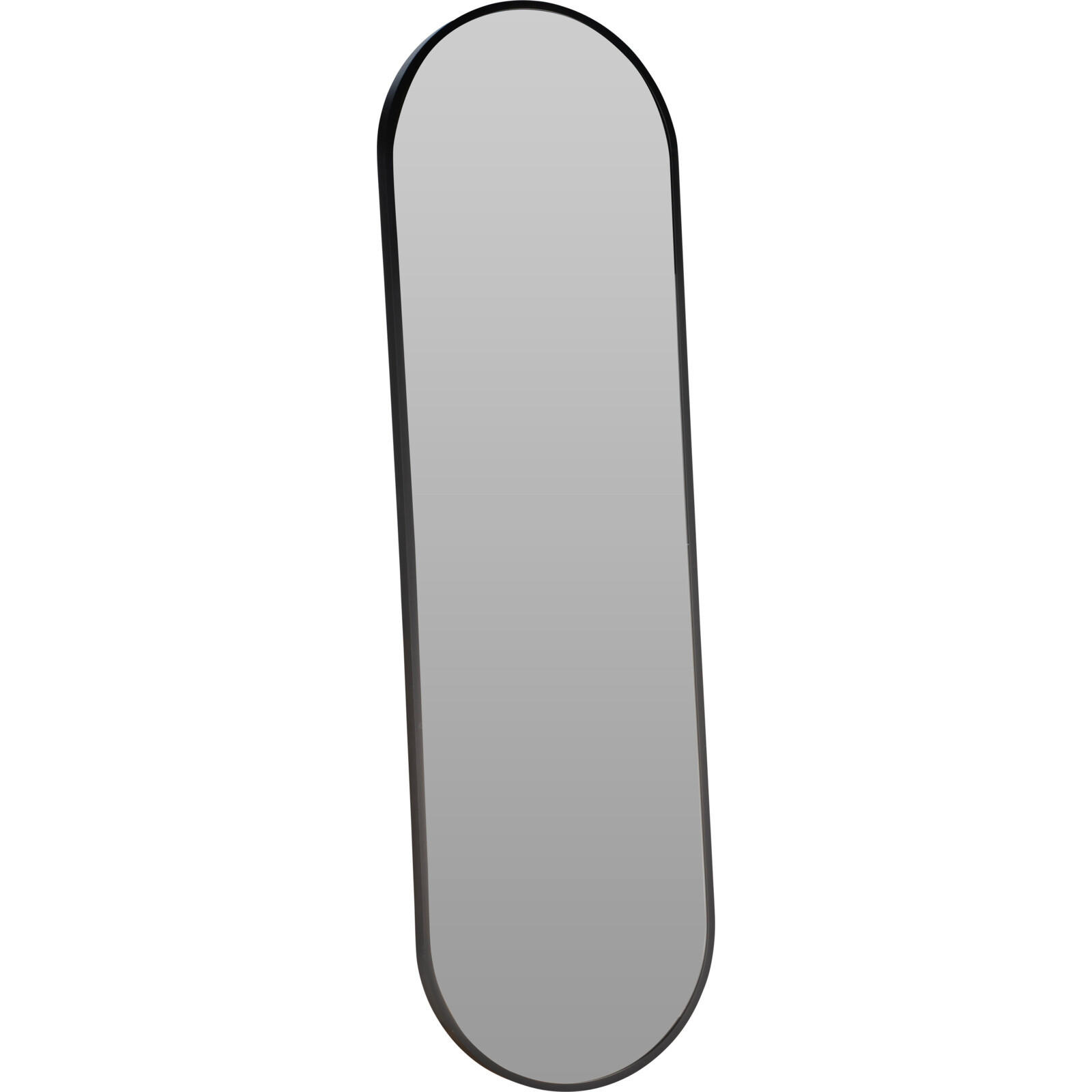 WANDSPIEGEL aus Aluminium 2,5/30/100 cm - Schwarz, Metall (30/100/2.5cm) - Home Styling Collection