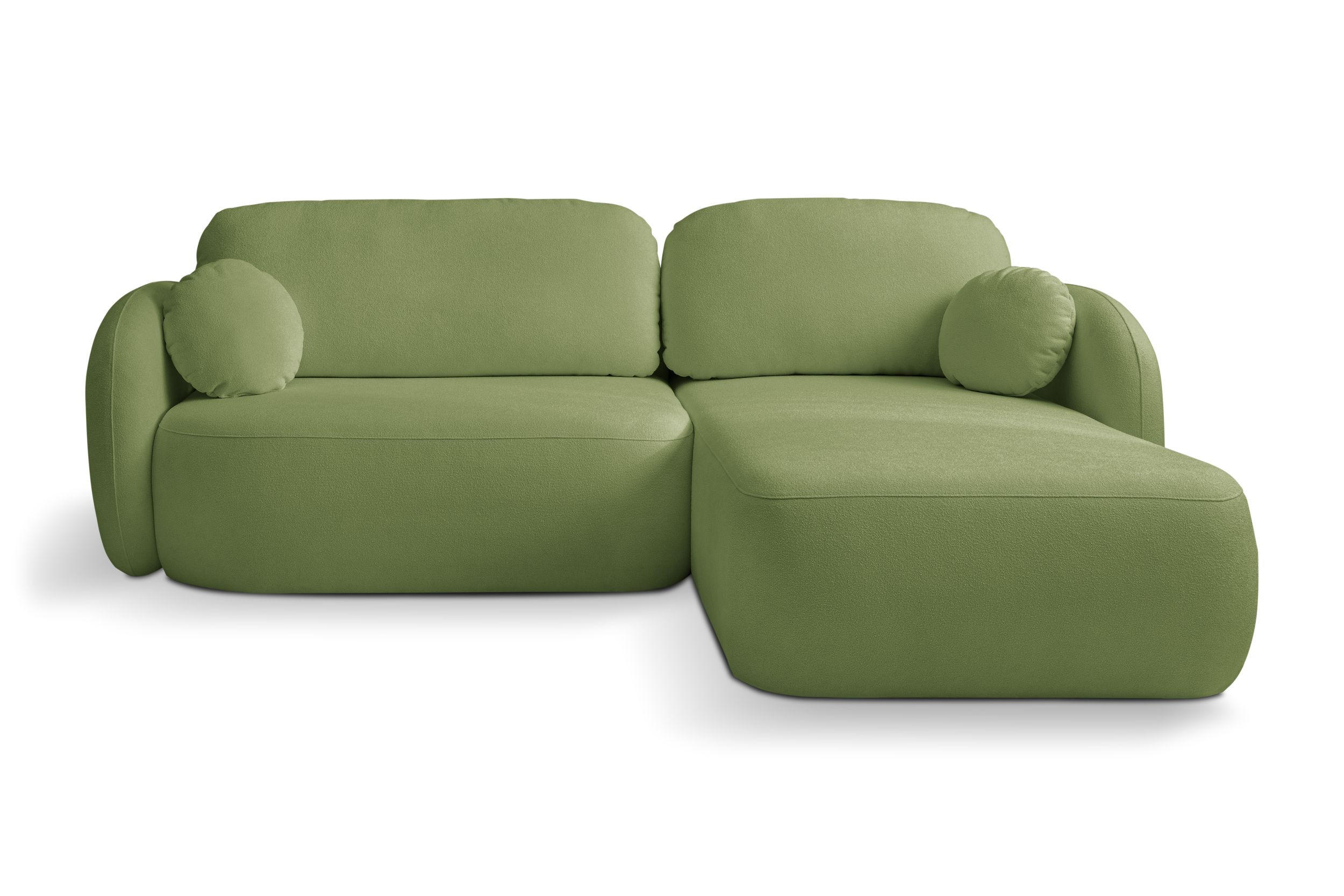 ECKSOFA Olena - Grün (Sicuro 20) - Olivgrün, Holzwerkstoff (248/174cm)