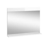 BADEZIMMERSPIEGEL Izan Weiß Hochglanz 80.1 x 62 cm mit Regal - Weiß, Glas (80.1/62/12cm) - Vicco