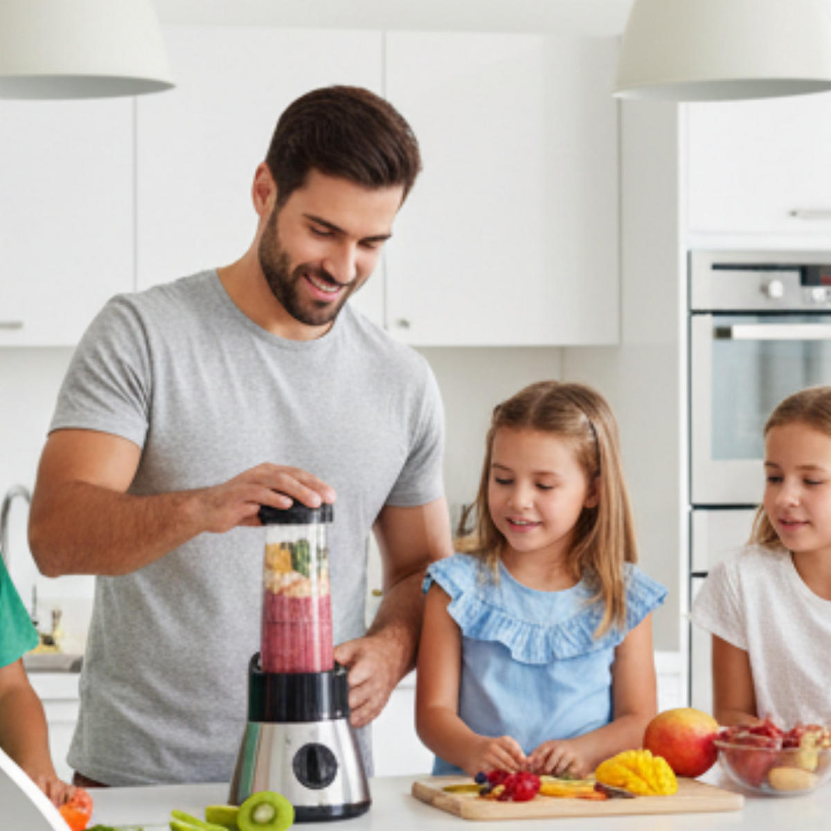 SMOOTHIE MIXER BL 7591 400W Edelstahl ToGo Becher 500 ml - Silberfarben/Schwarz, Kunststoff (12/35/12cm) - Mia