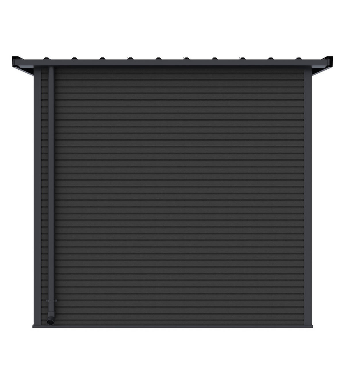 GARTENHAUS Aluminium WPC 218/218/226 cm Anthrazit - Anthrazit, Metall (218/226/218cm) - WEIDE