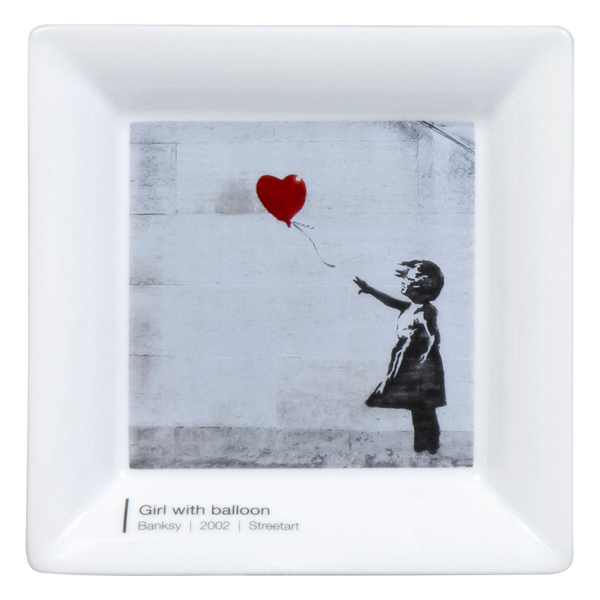 KAFFEEBECHER Vide Poche Girl with Balloon - Banksy im Geschenkkarton - Naturfarben, Keramik (0.4L) - Könitz