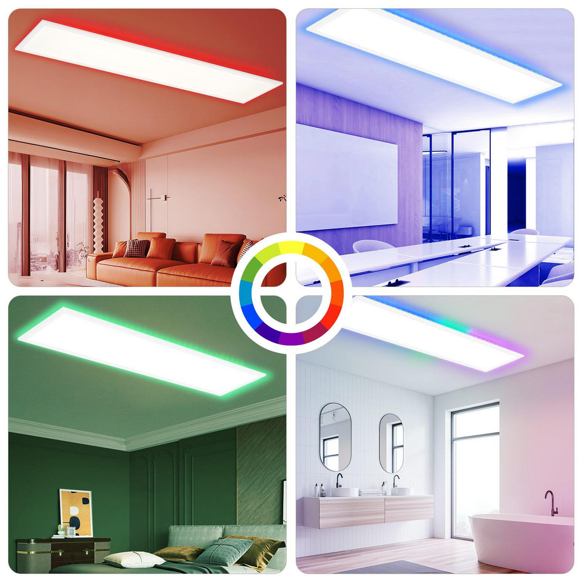 LED-DECKENLEUCHTE Macpherson 100/25/5cm - Weiß, Metall (25/100/5cm) - Nettlife