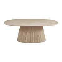 COUCHTISCH - 120 cm x 70 cm - stein - beige Tifuli - Beige, Holz/Stein (70/120/45cm) - Vente-Unique