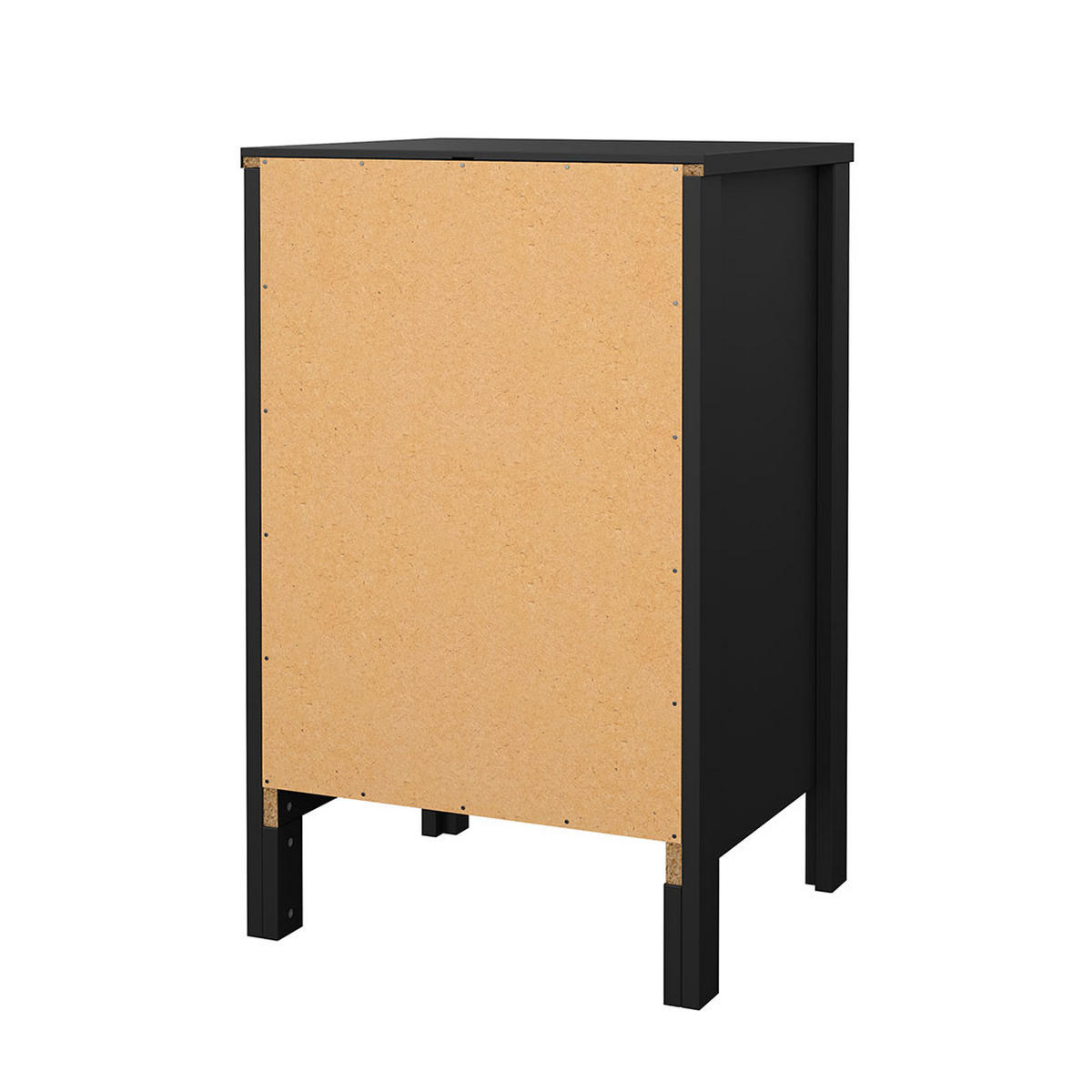 NACHTTISCH, Madrid, Schwarz, Holzwerkstoff, 44 x 39 x 71 cm - Schwarz, Holzwerkstoff (44/71/39cm) - ebuy24
