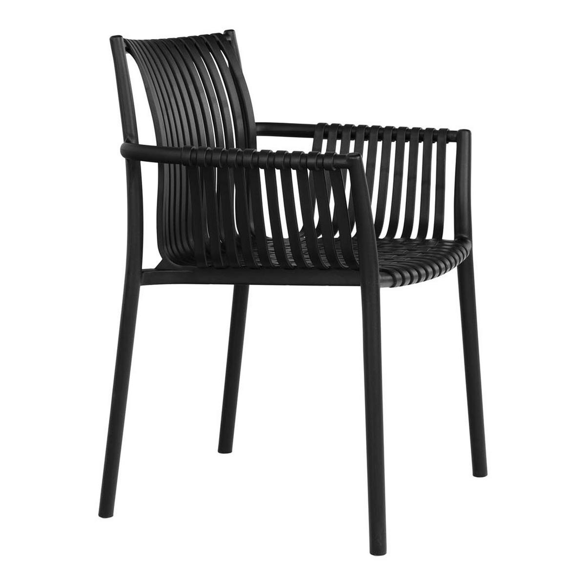 GARTENSTUHL schwarz - Schwarz, Holzwerkstoff (57/83/60cm) - ebuy24
