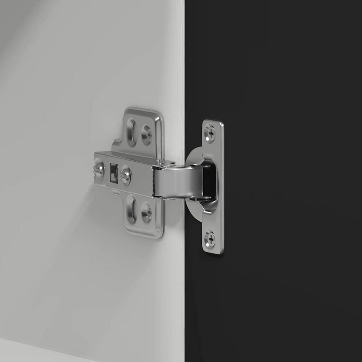 KÜCHENOBERSCHRANK Lyon mit 2 Türen 60/31/60 cm aus Holzwerkstoff Schwarz - Schwarz/Grau, Holz/Metall (60/31/31cm) - vidaXL