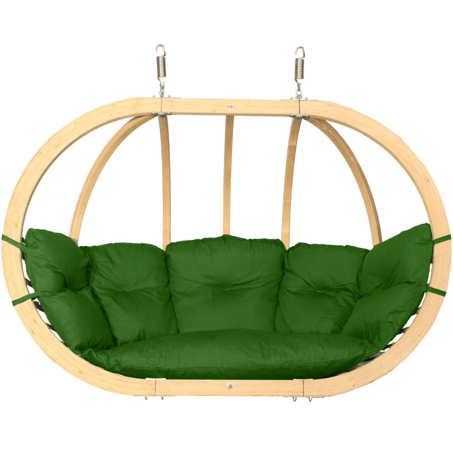 HÄNGESESSEL CALLISTO ,Grün - Grün, Holz/Textil (175/120/82cm) - KONSIMO®