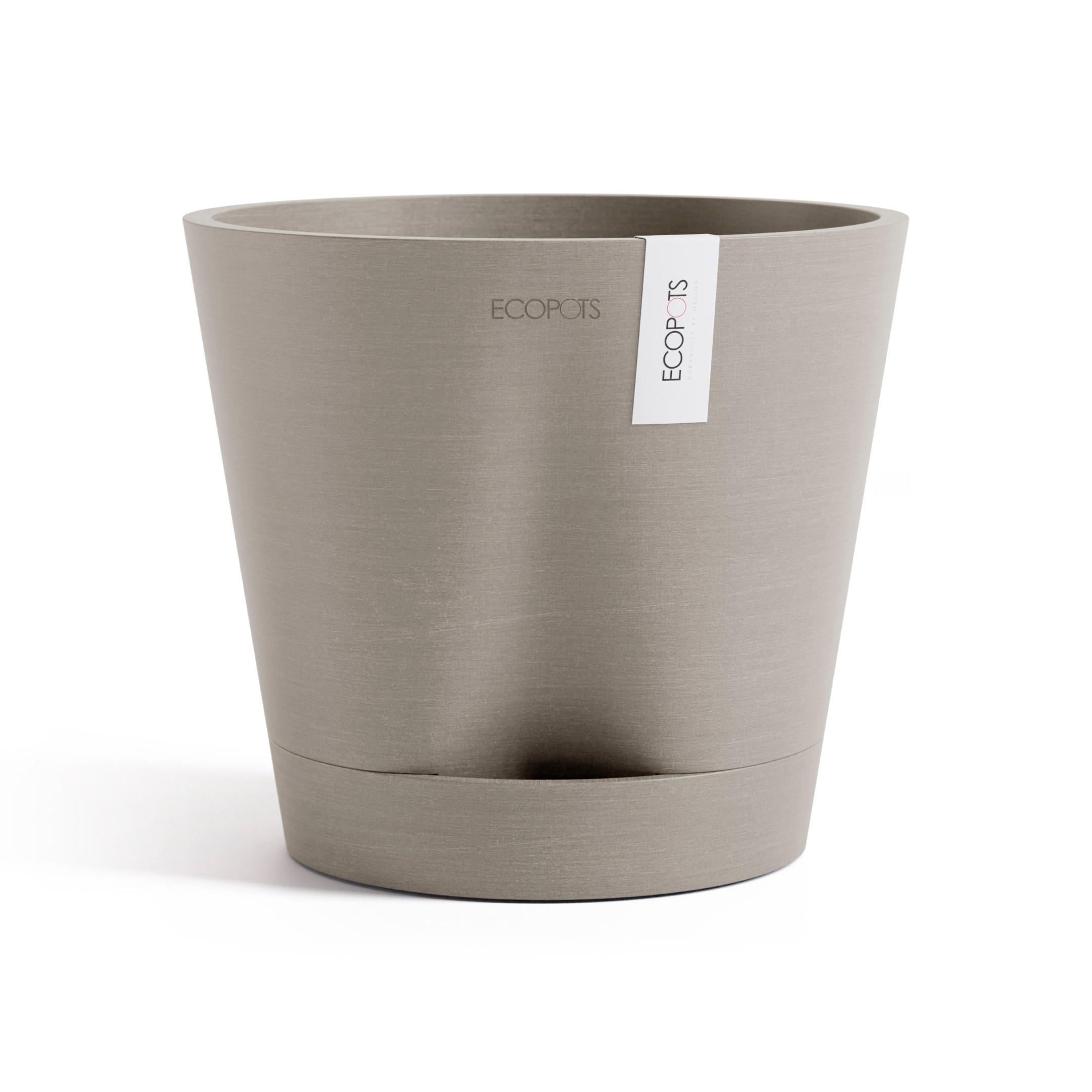 BLUMENTOPF Venice 20,1/17,7 cm Taupe - Taupe, Kunststoff (20.1/17.7cm) - Ecopots