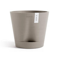 BLUMENTOPF Venice 20,1/17,7 cm Taupe - Taupe, Kunststoff (20.1/17.7cm) - Ecopots