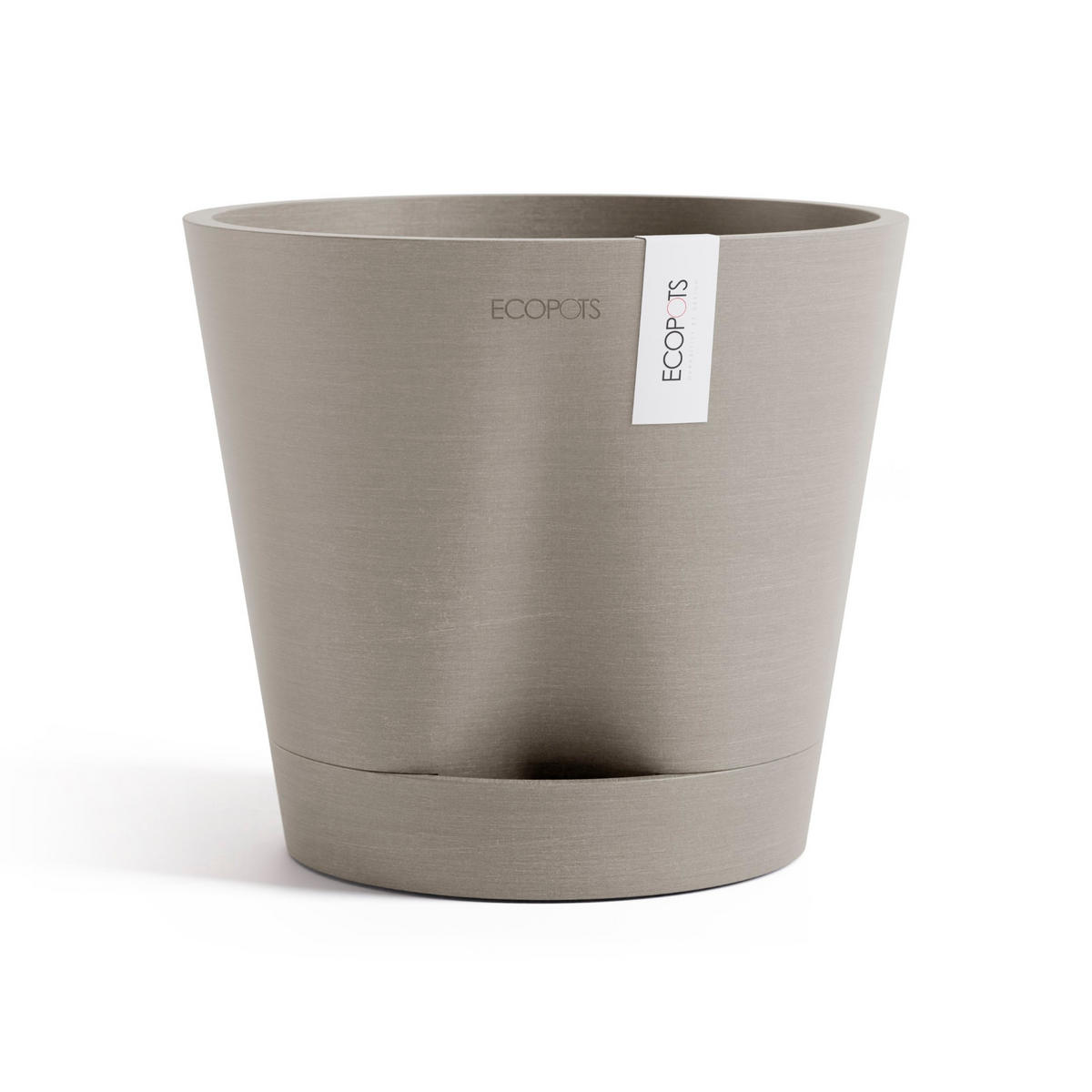 BLUMENTOPF Venice 20,1/17,7 cm Taupe - Taupe, Kunststoff (20.1/17.7cm) - Ecopots