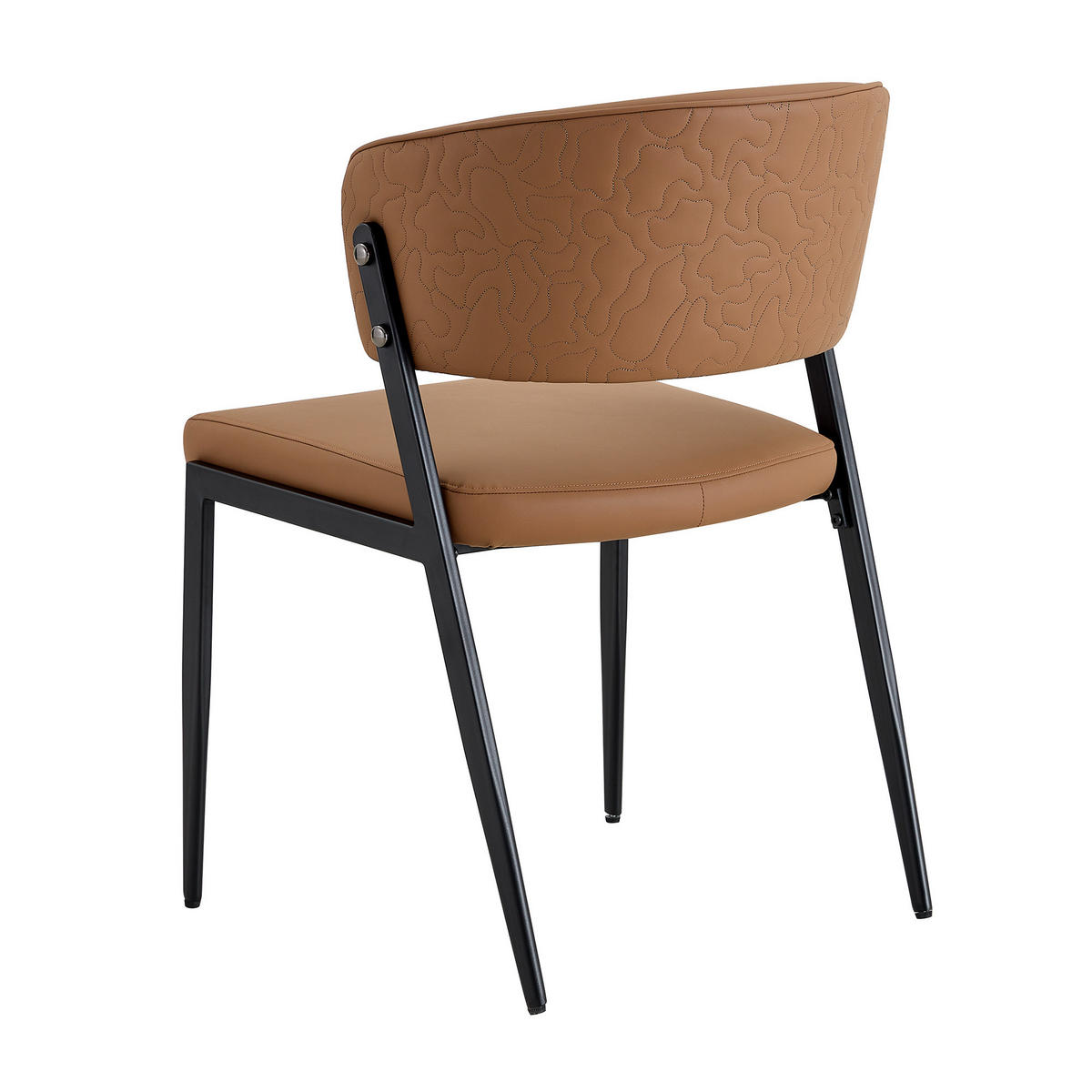JÍDELNÍ ŽIDLE sada 2 ks hnědé z PU s kovovou konstrukcí, vysoká nosnost - hnědá, kůže (51/78/49cm) - Urban Meuble