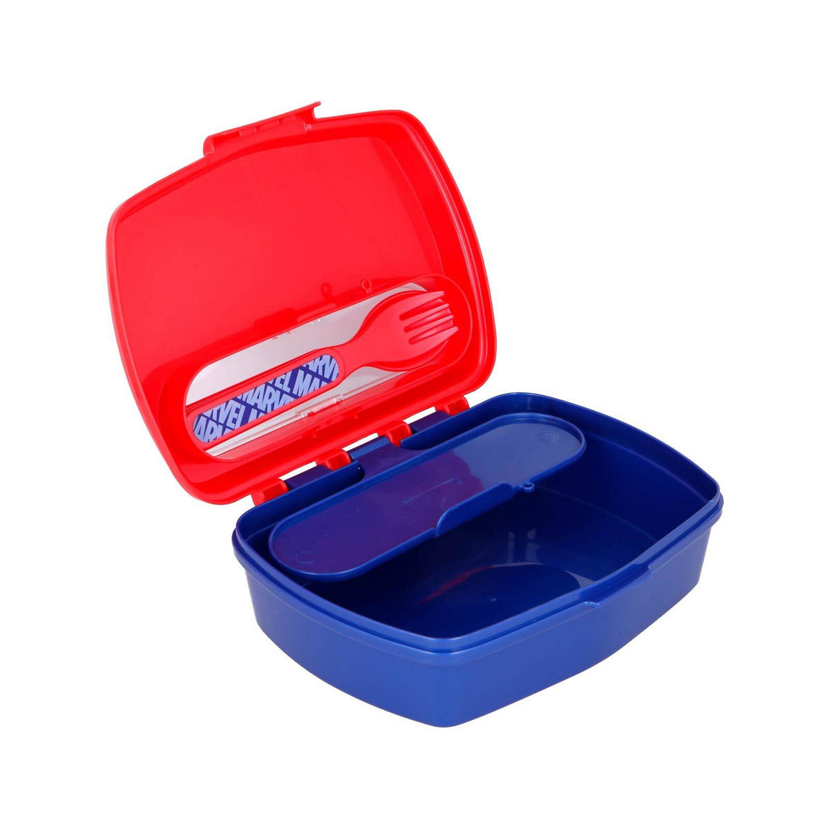 LUNCHSET Avengers Comic Heroes blau-rot 3er Set - Blau/Rot, Kunststoff (1/1/1cm)