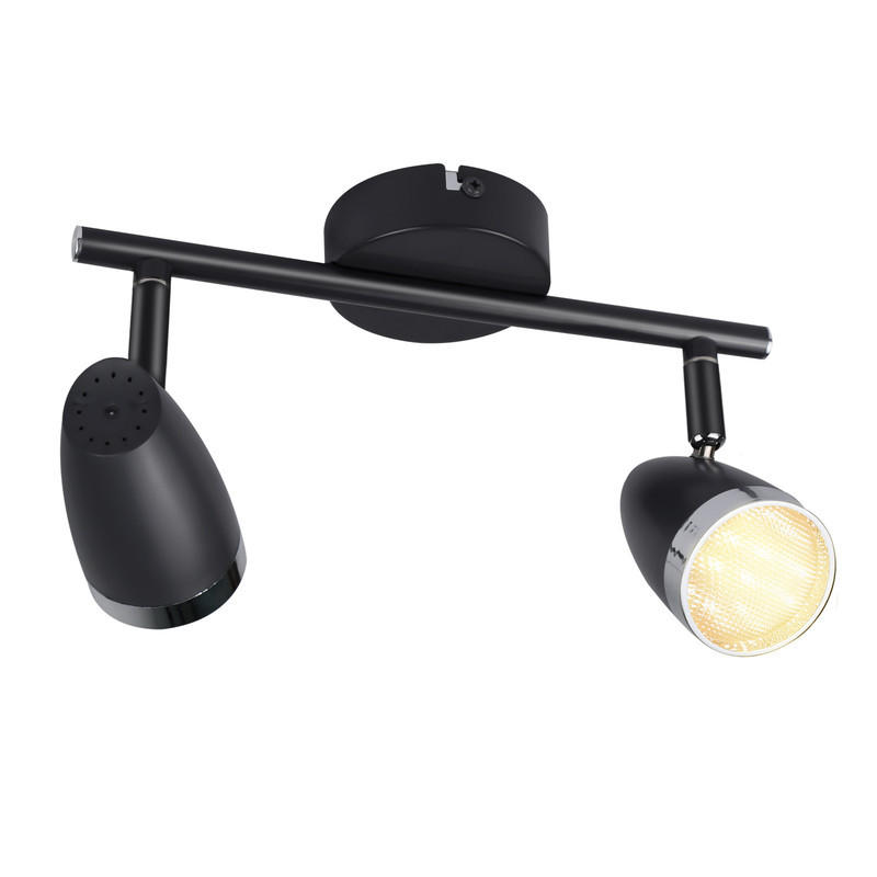 LED-DECKENLEUCHTE Letizia 25/15.5/5.6cm - Dunkelgrau, Metall (25/15.5/5.6cm) - Nettlife