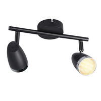 LED-DECKENLEUCHTE Letizia 25/15.5/5.6cm - Dunkelgrau, Metall (25/15.5/5.6cm) - Nettlife