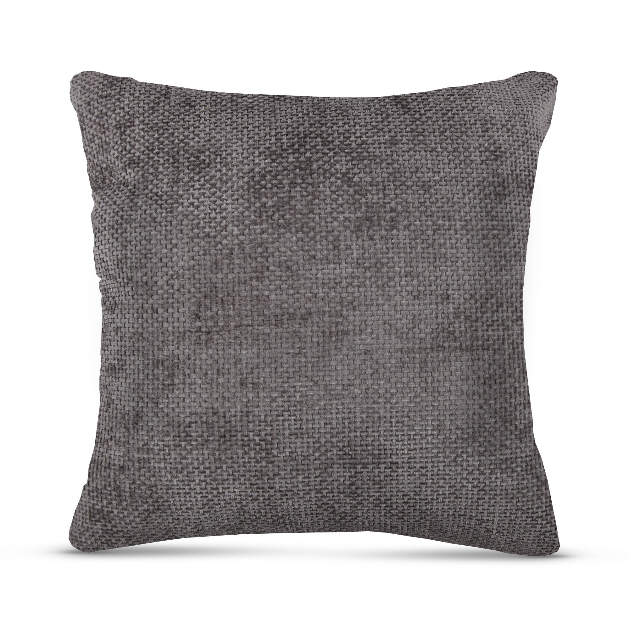KISSENHÜLLE Chenille Cross 60 cm x 60 cm in Silber - Grau, Textil (60/60cm) - Bestlivings