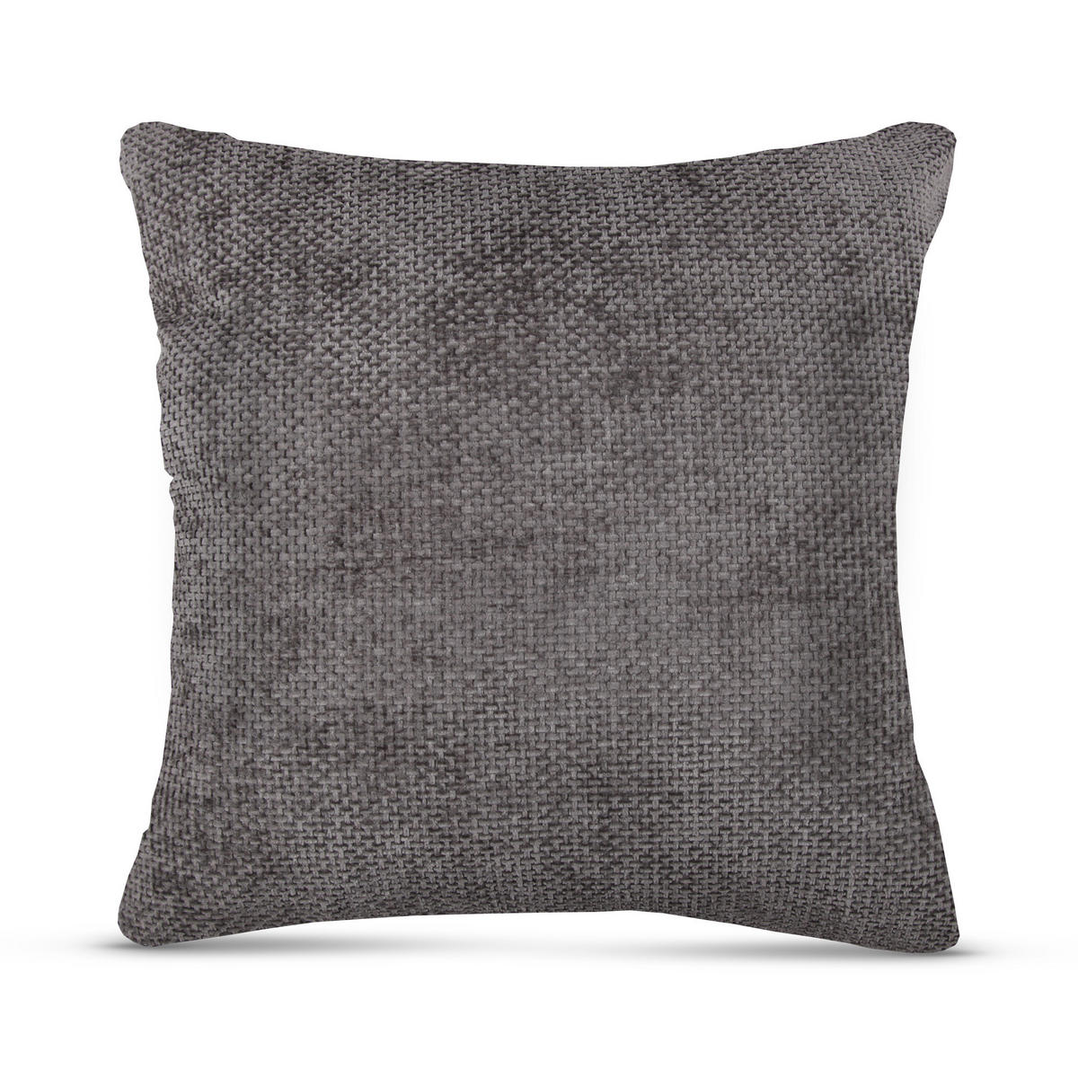KISSENHÜLLE Chenille Cross 60 cm x 60 cm in Silber - Grau, Textil (60/60cm) - Bestlivings