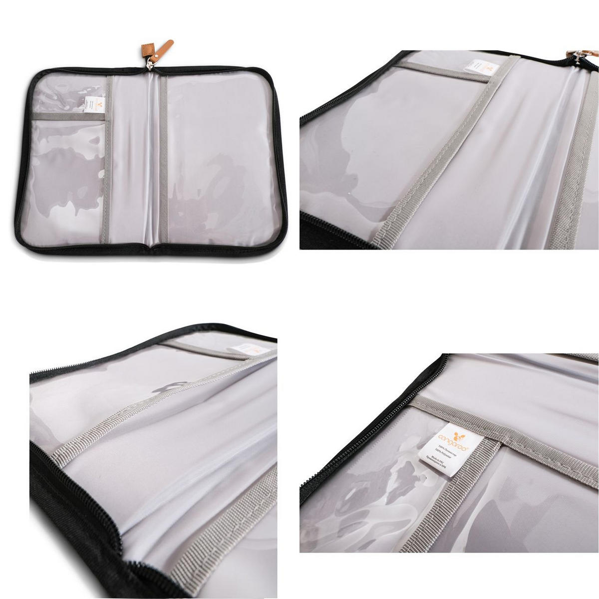 WICKELTASCHE Dokumententasche Liam rosa Polyester, Reißverschluss, griff, leicht zu reinigen, für unterwegs - Rosa, Textil (19/28/1cm) - Cangaroo