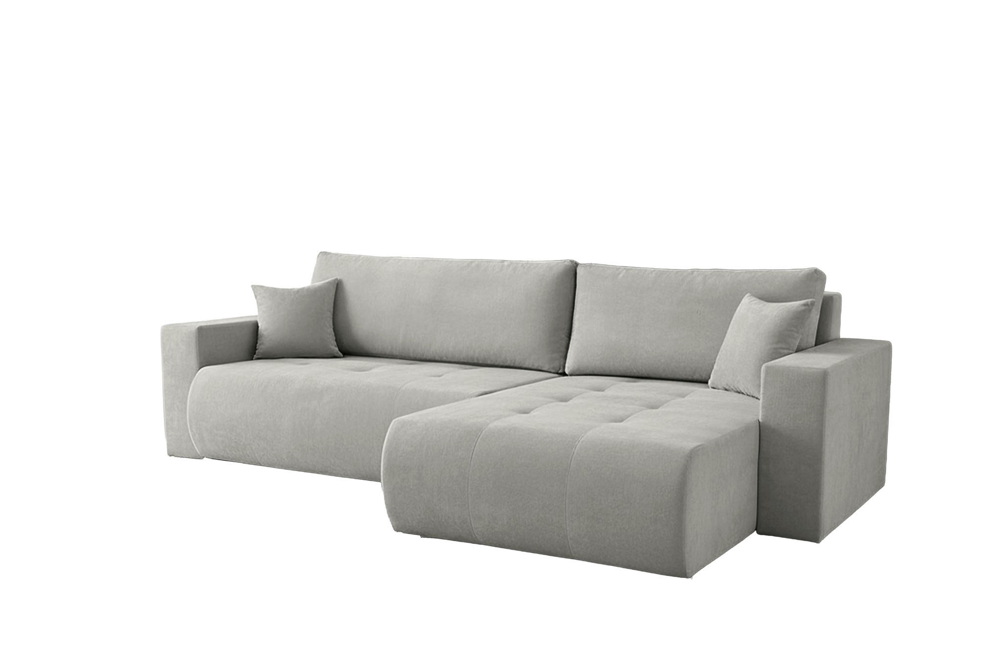 ECKSOFA Armari Mit Schlaffunktion - Grau, Holzwerkstoff/Textil (154/277cm) - Fun Möbel