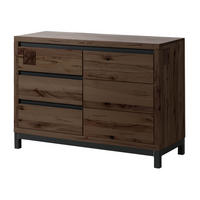 SIDEBOARD Kernbuche 120x45x85 tabacco braun geölt VILLANDERS #210 - Braun, Holz (120/85/45cm) - Massivmoebel24