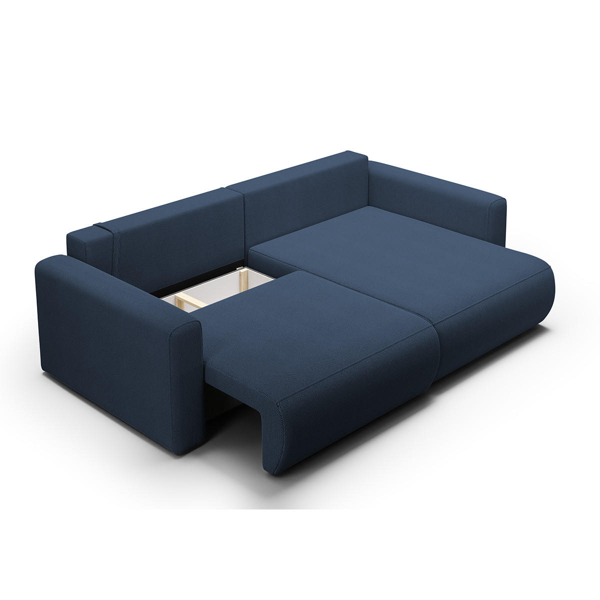 ECKSOFA Evy 3 Sitzplätze Blau - Blau, Holz (240/149cm) - Petits-meubles