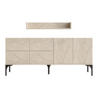 BUFFETSCHRANK stella beige - Beige, Holz (40/55/180cm) - Habitat Garten