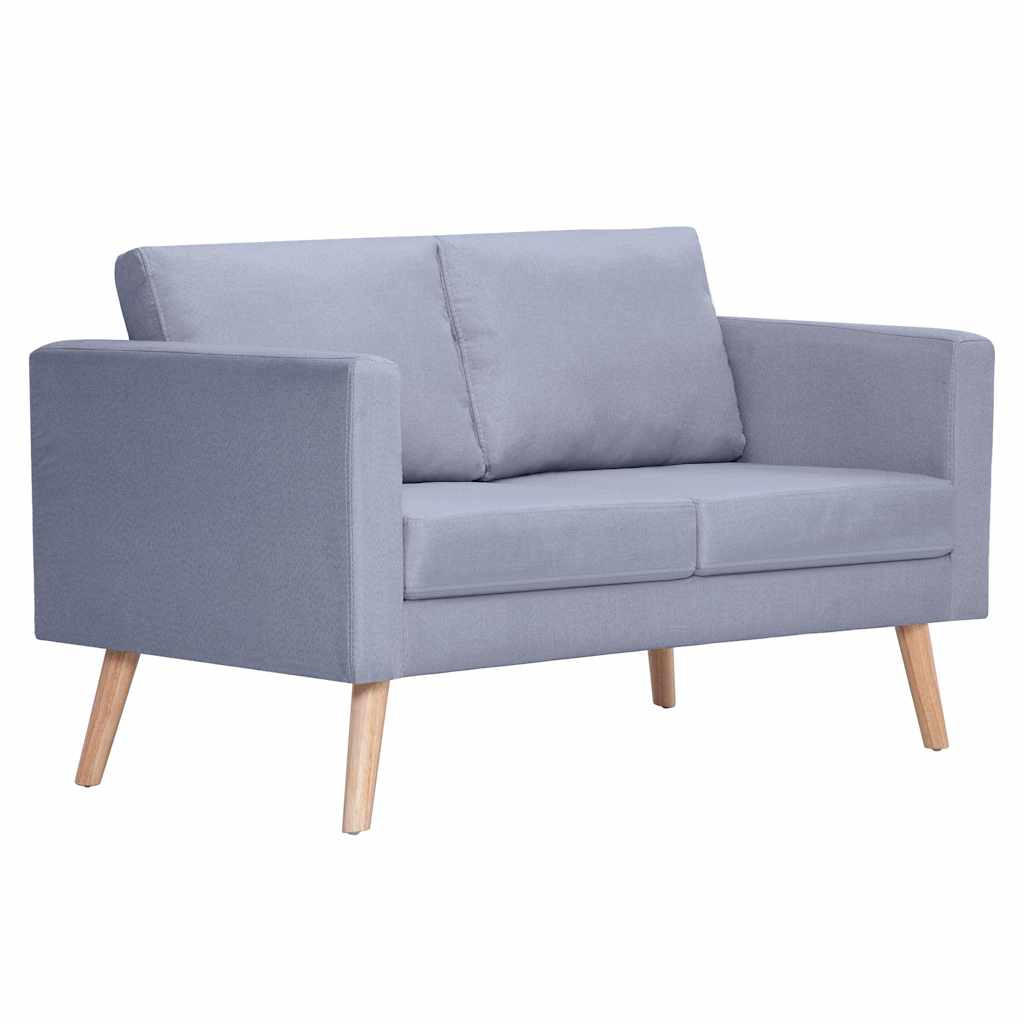 2-SITZER-SOFA Frankenberg - Hellgrau, Holz (116/73/70cm) - Nettlife