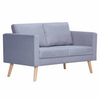 2-SITZER-SOFA Frankenberg - Hellgrau, Holz (116/73/70cm) - Nettlife