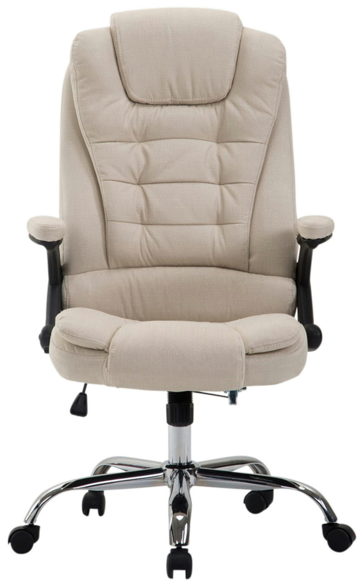 BÜROSTUHL Toronto, Stoff Creme - Creme, Textil/Metall (69/123/78cm) - TPFLiving