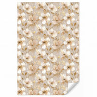 TAPETE - Blumen - künstlerisch - Gold - 180x280 cm - Beige, Papier (180/280cm) - OnlyWow