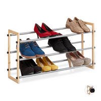 SCHUHREGAL - Multicolor, Holz/Metall (63.5/45/20cm) - Relaxdays